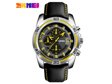 Relógio Masculino Skmei Chornograph Multicolor Dial - 9156 - Amarelo 
