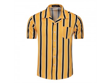 Camisa Estampada Old Stripes - Amarela 